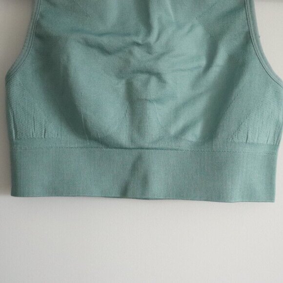 Knix Women's Sz S Green High Neck Racerback Stretch Activewear Sports Bra - Picture 5 of 8